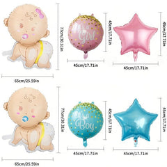 5pc Crawling Baby Set Birthday Decoration Balloons