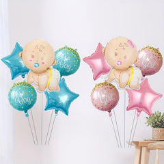 5pc Crawling Baby Set Birthday Decoration Balloons