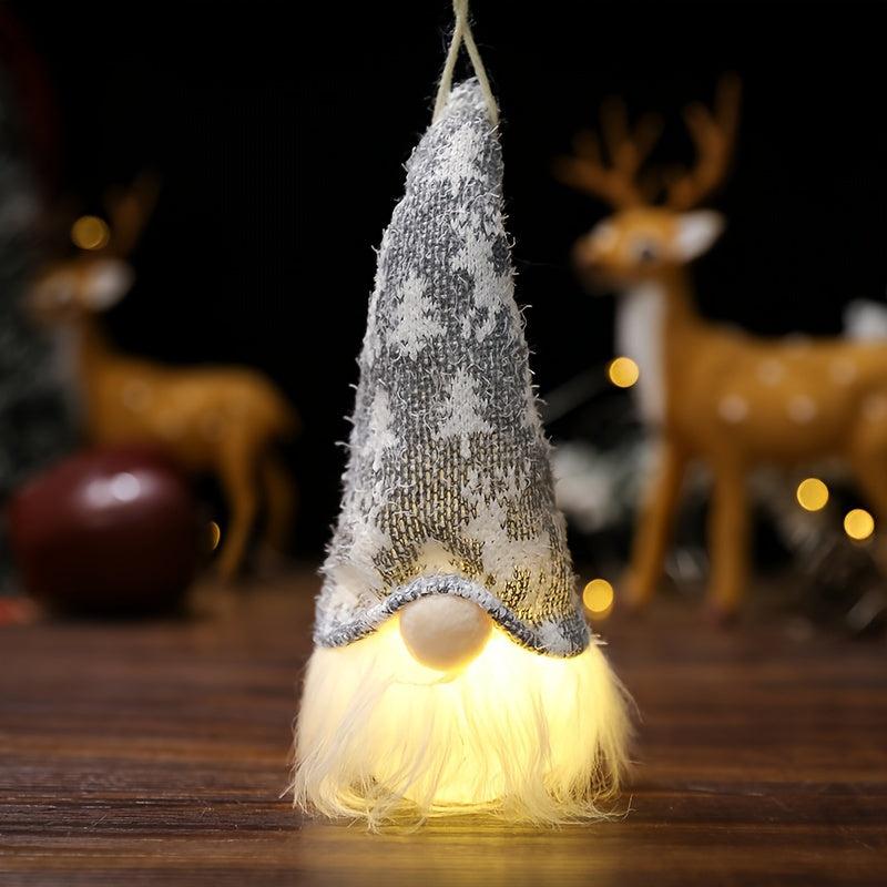 Christmas Fabric Luminous Doll Pendant No Face