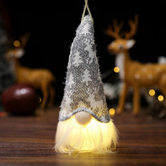 Christmas Fabric Luminous Doll Pendant No Face