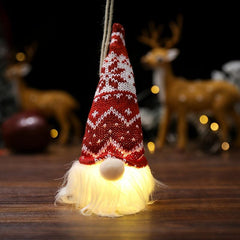 Christmas Fabric Luminous Doll Pendant No Face