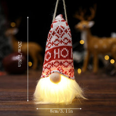 Christmas Fabric Luminous Doll Pendant No Face