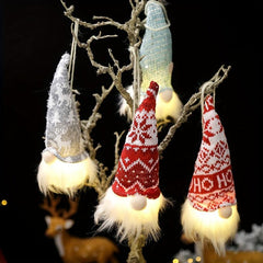 Christmas Fabric Luminous Doll Pendant No Face