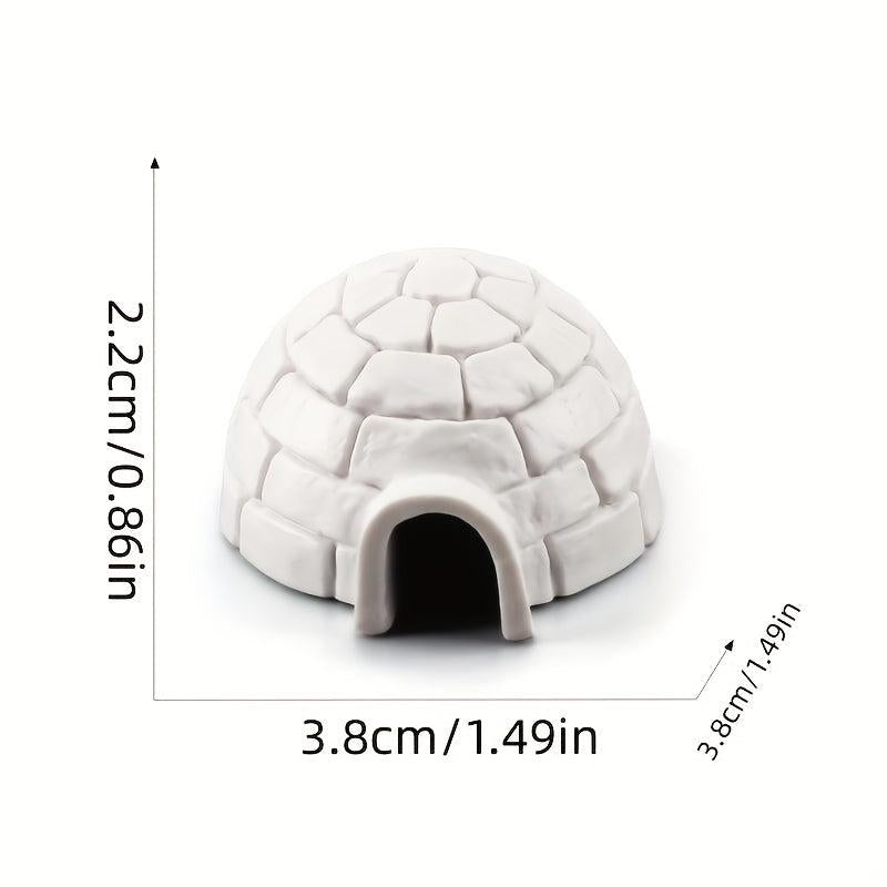 2pcs Christmas Tree Snowy House Mini Models