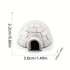 2pcs Christmas Tree Snowy House Mini Models