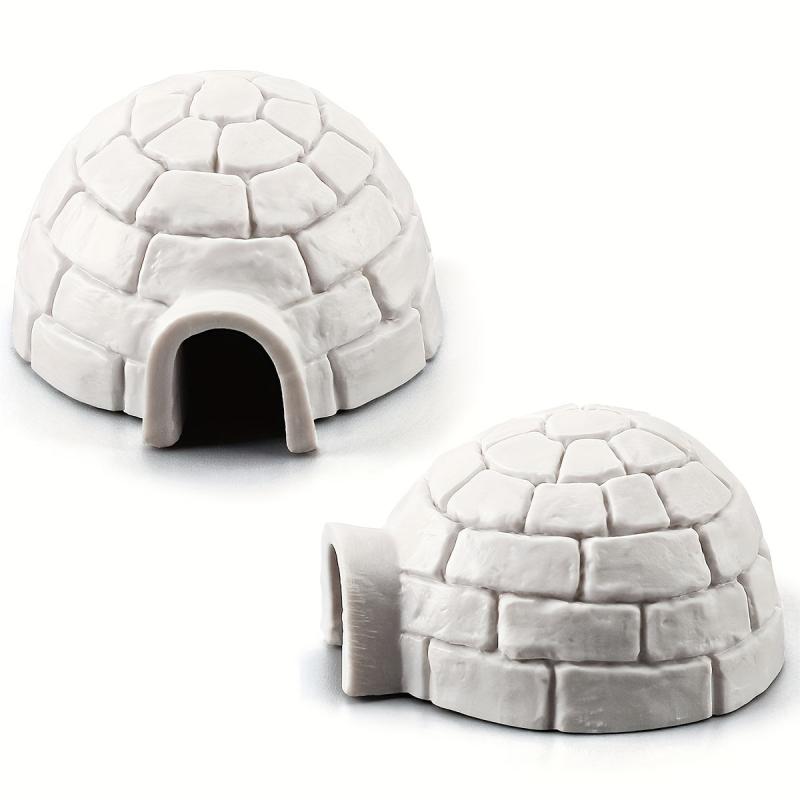 2pcs Christmas Tree Snowy House Mini Models