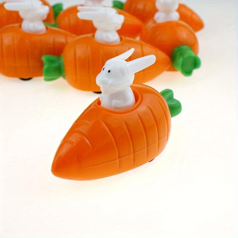 Rabbit Carrot Car Toy for Pull Back Action