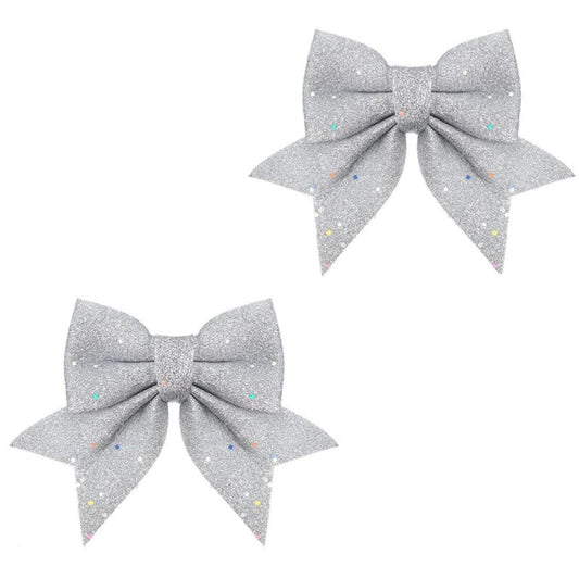 2pcs Christmas Bow Pendants Pearl Golden Pink Xmas Tree Hanging Ornaments