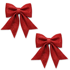 2pcs Christmas Bow Pendants Pearl Golden Pink Xmas Tree Hanging Ornaments