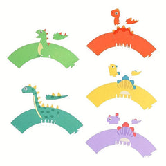 10 Pack Dinosaur Cake Paper Cups for Kids' Parties