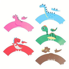 10 Pack Dinosaur Cake Paper Cups for Kids' Parties