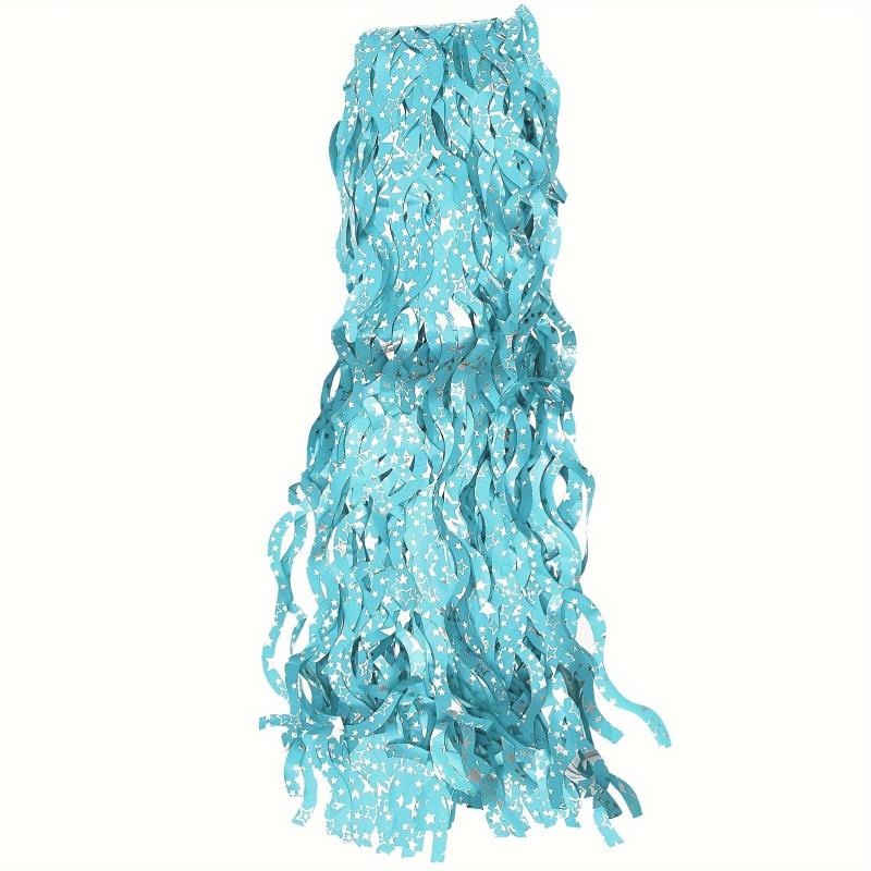 2pcs Wave Tinsel Foil Fringe Curtain Star Print Mermaid Wedding Birthday