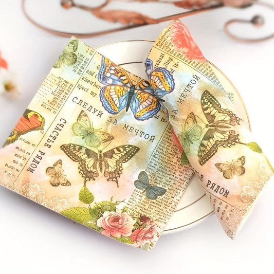 20pcs Colorful Floral Napkins for Mother's Celebrations