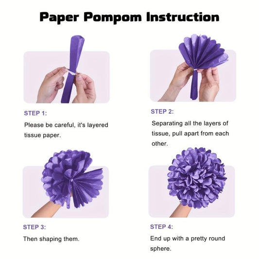 12 Champagne Tissue Paper Poms Creamy Paper Flowers For Celebrations