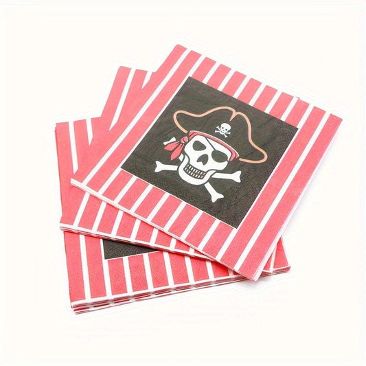 Pirate Party Supplies 20pcs Luncheon Napkins Set