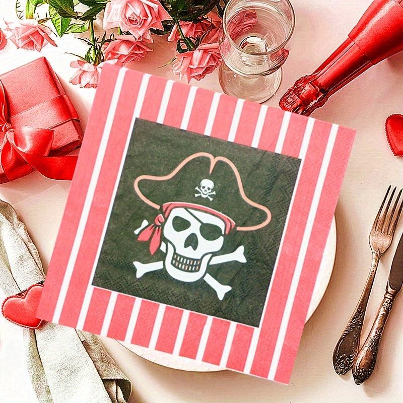 Pirate Party Supplies 20pcs Luncheon Napkins Set