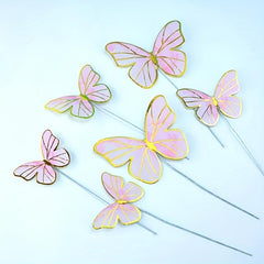 Bronzing Butterfly Cake Insert Scene Pop Ins Decoration Beauty