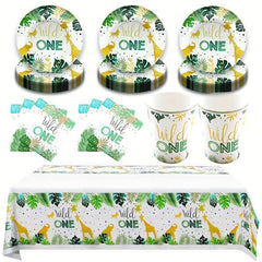Wild One Birthday Decorations - Tableware Set Serves 10 Guests