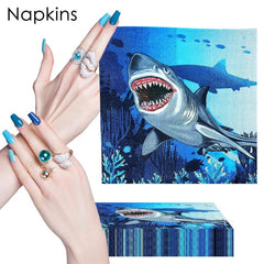 20pcs Marine Life Under the Sea Shark Tissue Napkin Set