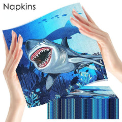 20pcs Marine Life Under the Sea Shark Tissue Napkin Set