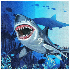 20pcs Marine Life Under the Sea Shark Tissue Napkin Set