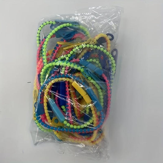Neon Friendship Fidget Zipper Bracelets 15 Colors