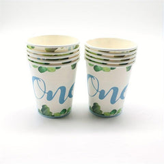 Wild One Plates and Cups Set for 1st Birthday Decorations