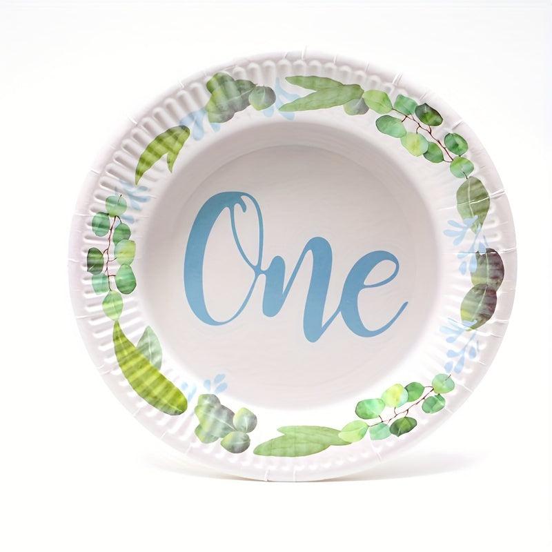 Wild One Plates and Cups Set for 1st Birthday Decorations