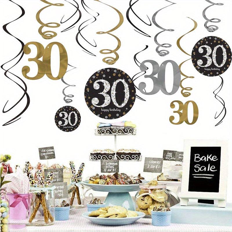 30th Birthday Party PVC Spiral Charm Decoration Set