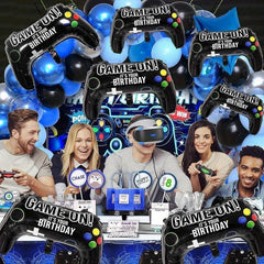 10pcs Game Controller Balloons Gamer Party Foil Balloons Birthday Decoration