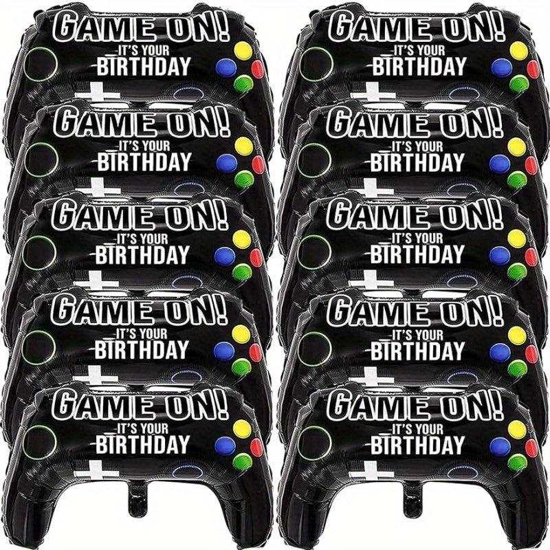 10pcs Game Controller Balloons Gamer Party Foil Balloons Birthday Decoration