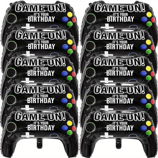 10pcs Game Controller Balloons Gamer Party Foil Balloons Birthday Decoration