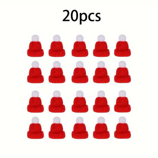Mini Christmas Knit Hat and Scarf Set - Santa Knit Hat Scarf