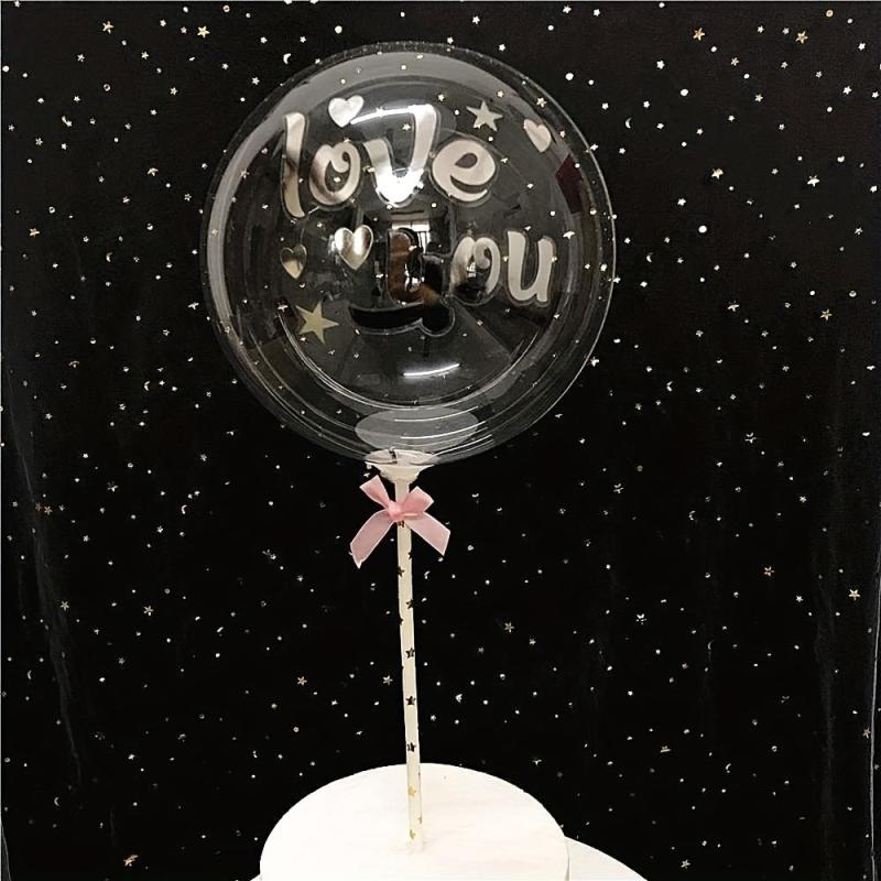 10pcs 45 72 Cm Transparent Bubble Balloons Helium for LED Light