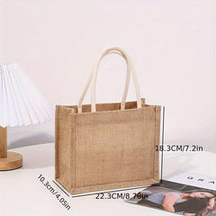 Oversized Burlap Tote Bag for Beach and Shopping