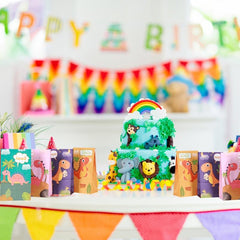16 Pcs Dinosaur Party Bags with Stickers