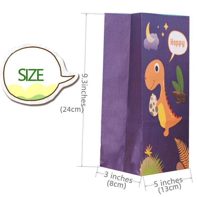 16 Pcs Dinosaur Party Bags with Stickers