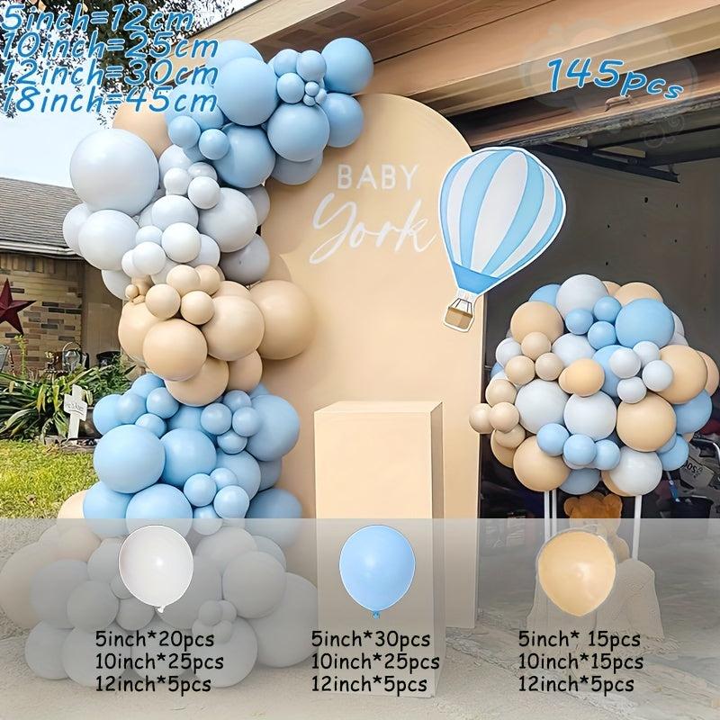 145pcs Cream Peach Balloon Garland Arch Kit Wedding Birthday Party Decor