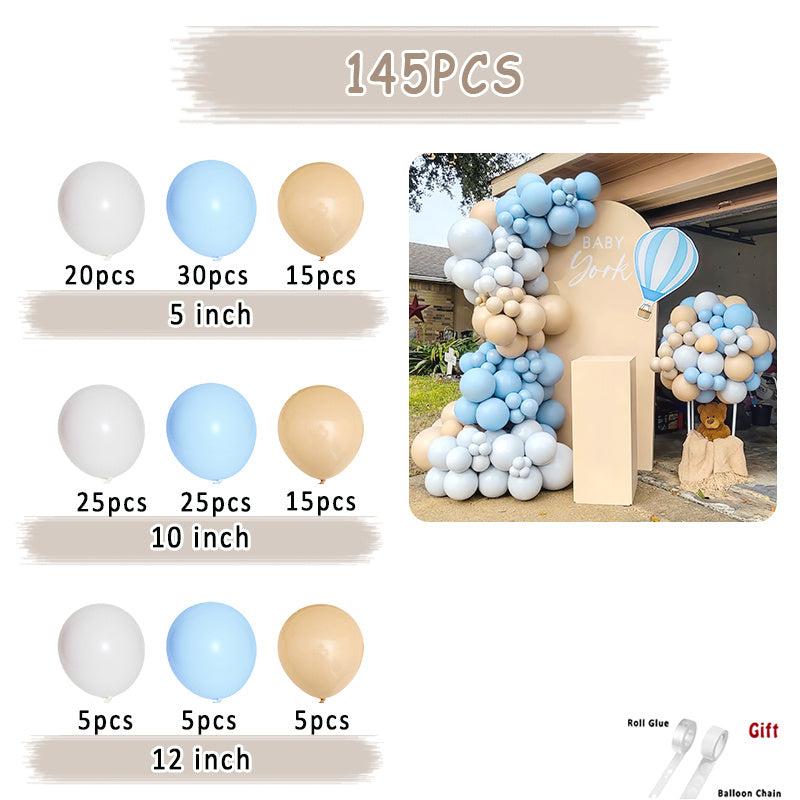 145pcs Cream Peach Balloon Garland Arch Kit Wedding Birthday Party Decor