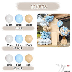 145pcs Cream Peach Balloon Garland Arch Kit Wedding Birthday Party Decor