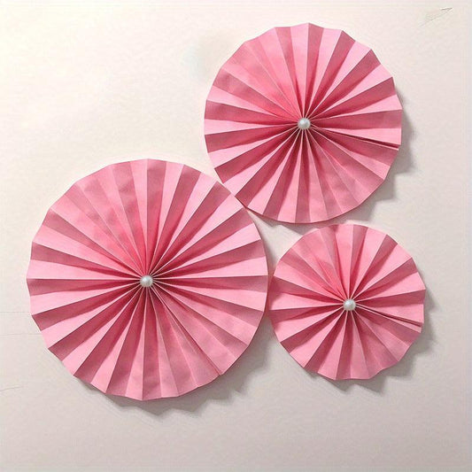 Paper Fan Flower Decoration Wedding Room Background Wall
