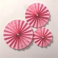 Paper Fan Flower Decoration Wedding Room Background Wall