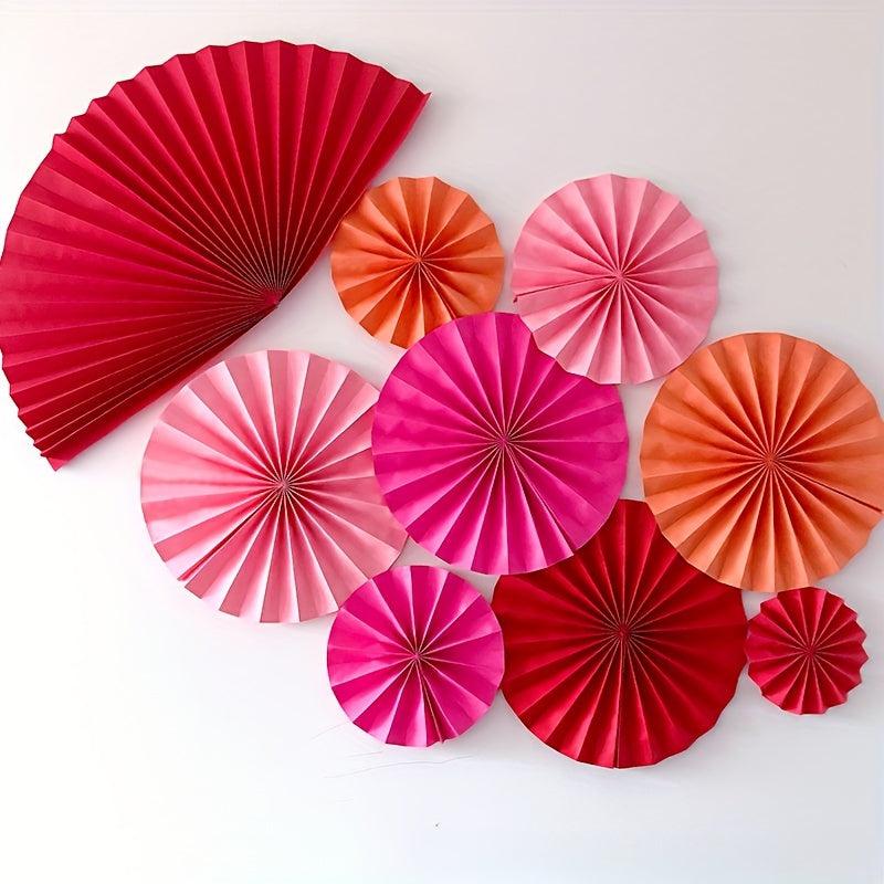 Paper Fan Flower Decoration Wedding Room Background Wall