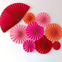 Paper Fan Flower Decoration Wedding Room Background Wall