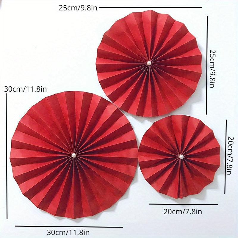 Paper Fan Flower Decoration Wedding Room Background Wall
