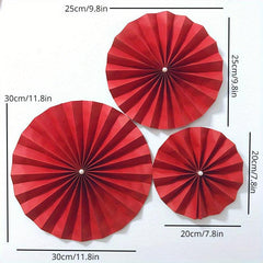 Paper Fan Flower Decoration Wedding Room Background Wall