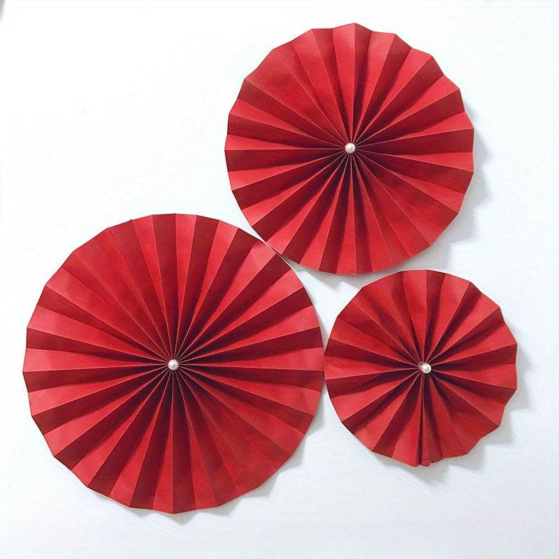 Paper Fan Flower Decoration Wedding Room Background Wall