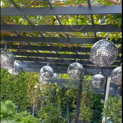 70s Disco Party Decorations 10pcs 4D Giant Round Silvery Mylar Balloons