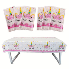 Unicorn Tablecloth For Birthday Party Decoration