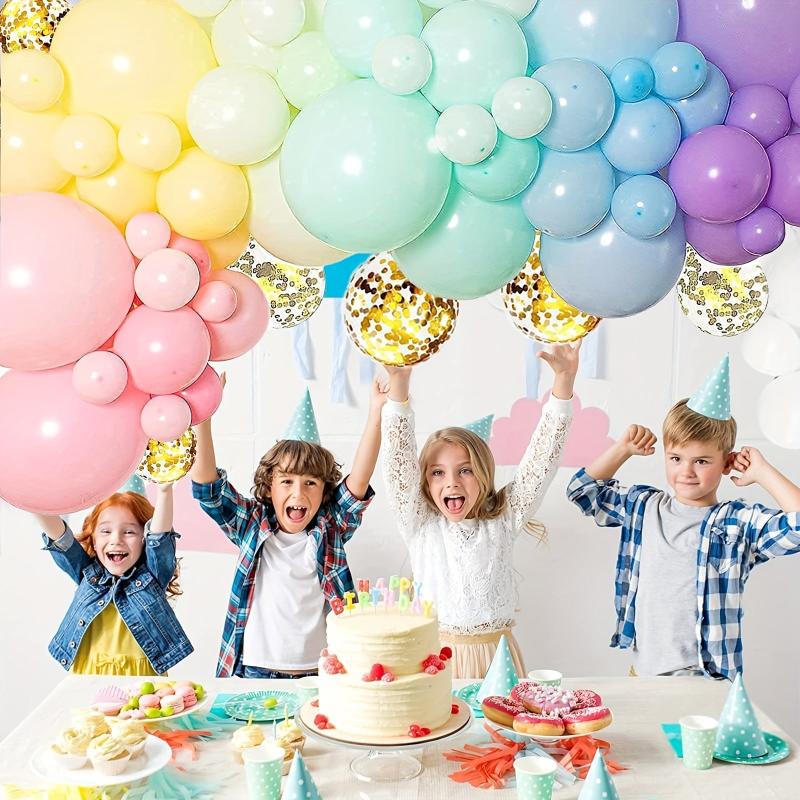 112pcs Pastel Balloon Garland Kit Magical Rainbow Balloon